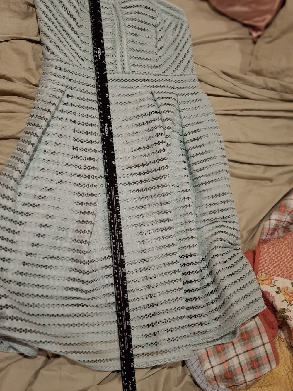 New York & Company Strapless Mint Pleated A-Line Dress - Picture 9 of 16